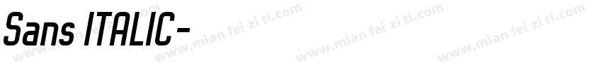 Sans ITALIC字体转换